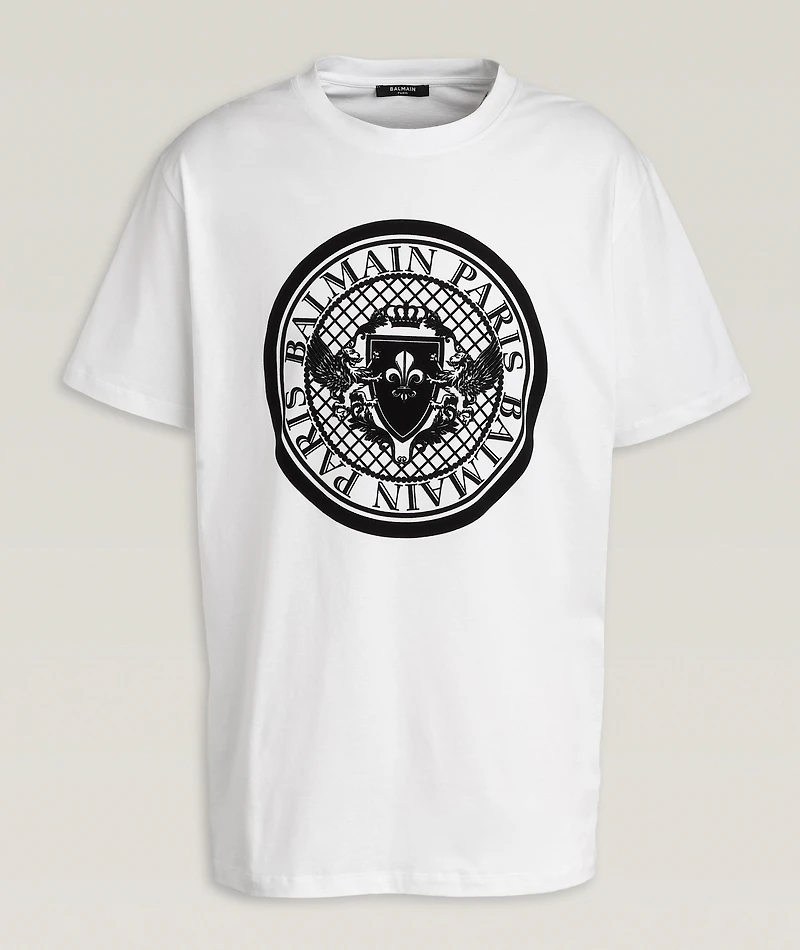 Velvet Emblem Logo Cotton T-Shirt