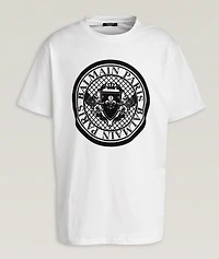 Velvet Emblem Logo Cotton T-Shirt