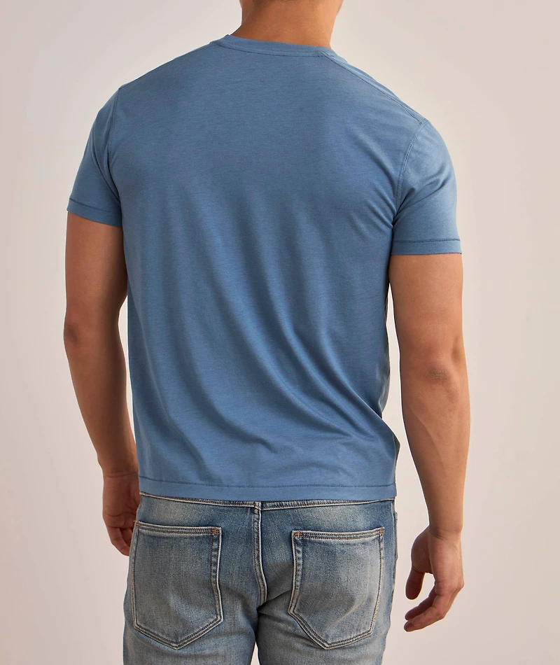 Lyocell-Cotton Crewneck T-Shirt
