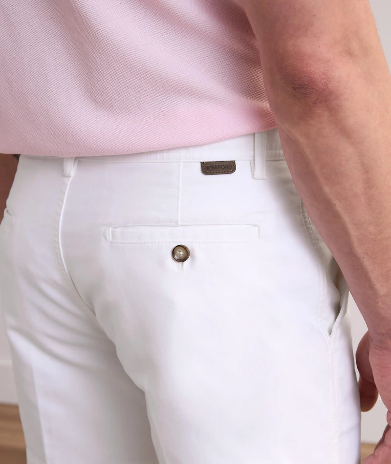 Cotton Satin Tailored Shorts