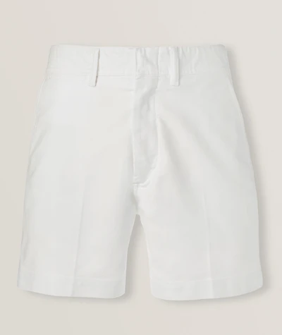Cotton Satin Tailored Shorts