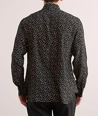 Fluid Crepe De Chin Silk Dot Shirt