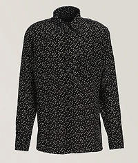 Fluid Crepe De Chin Silk Dot Shirt