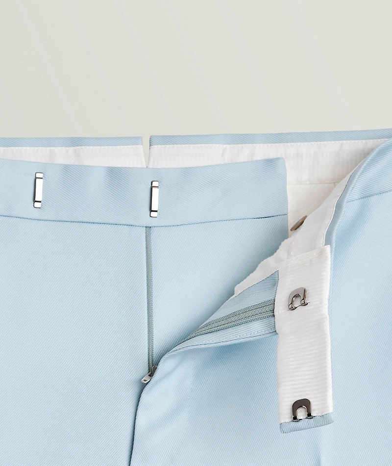 Shelton Wool-Silk Twill Dress Pants