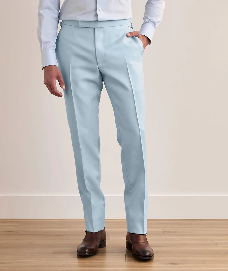Shelton Wool-Silk Twill Dress Pants