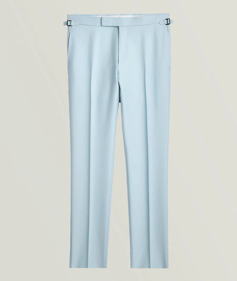 Shelton Wool-Silk Twill Dress Pants