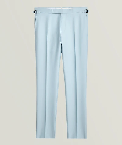 Shelton Wool-Silk Twill Dress Pants