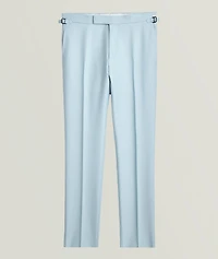 Shelton Wool-Silk Twill Dress Pants