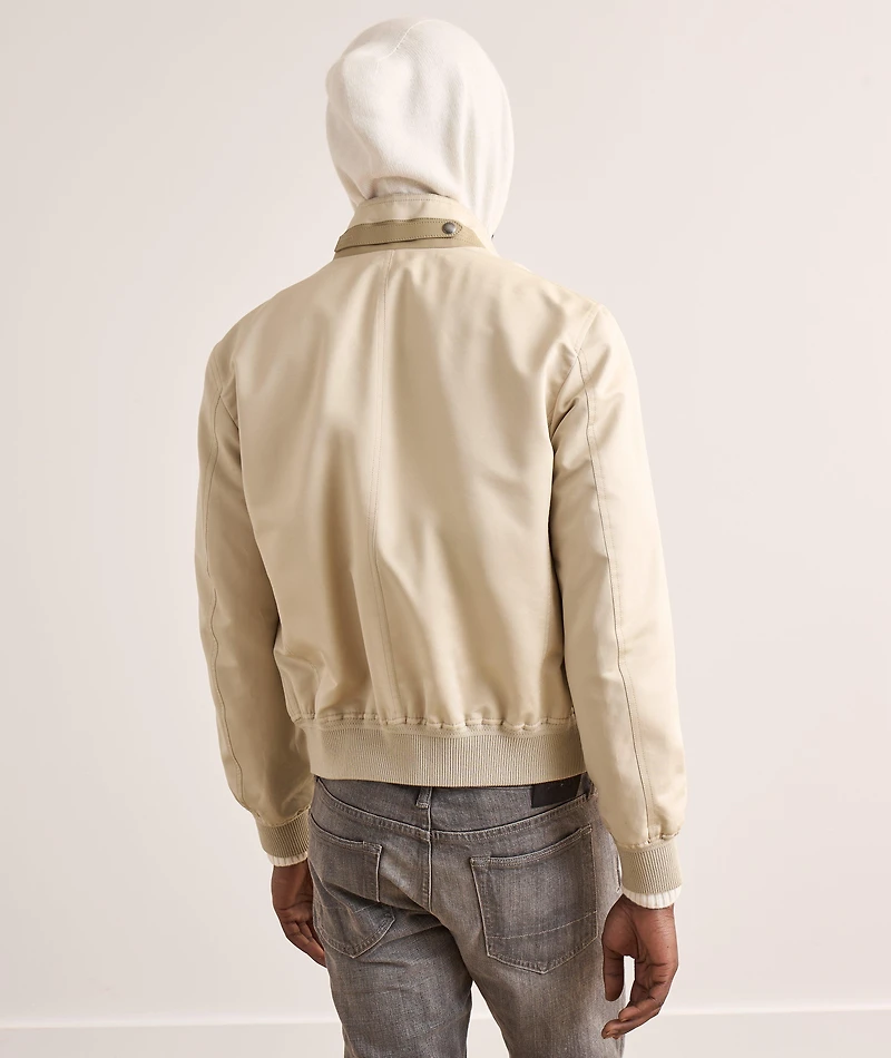 Cotton-Silk Harrington Jacket