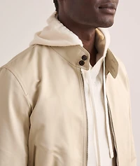 Cotton-Silk Harrington Jacket