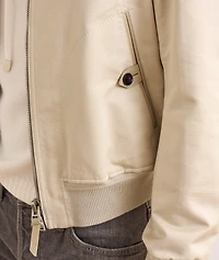 Cotton-Silk Harrington Jacket