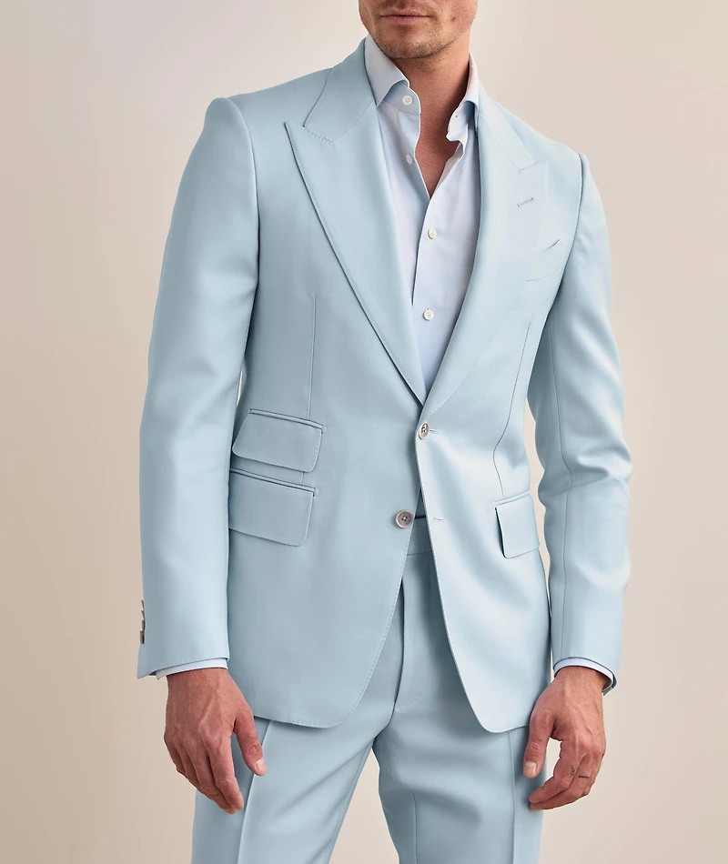 Shelton Wool-Silk Twill Sport Jacket