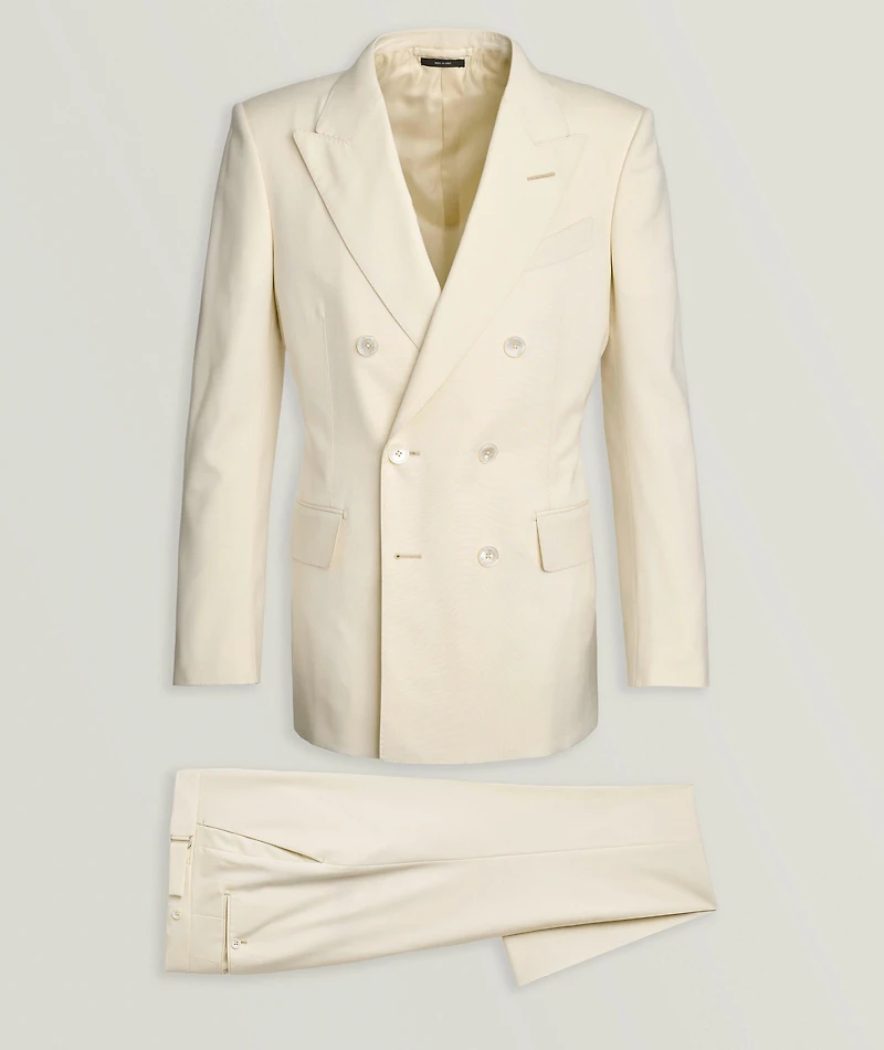Dyllan Double-Breasted Silk-Wool Suit