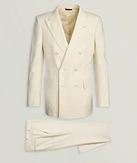 Dyllan Double-Breasted Silk-Wool Suit