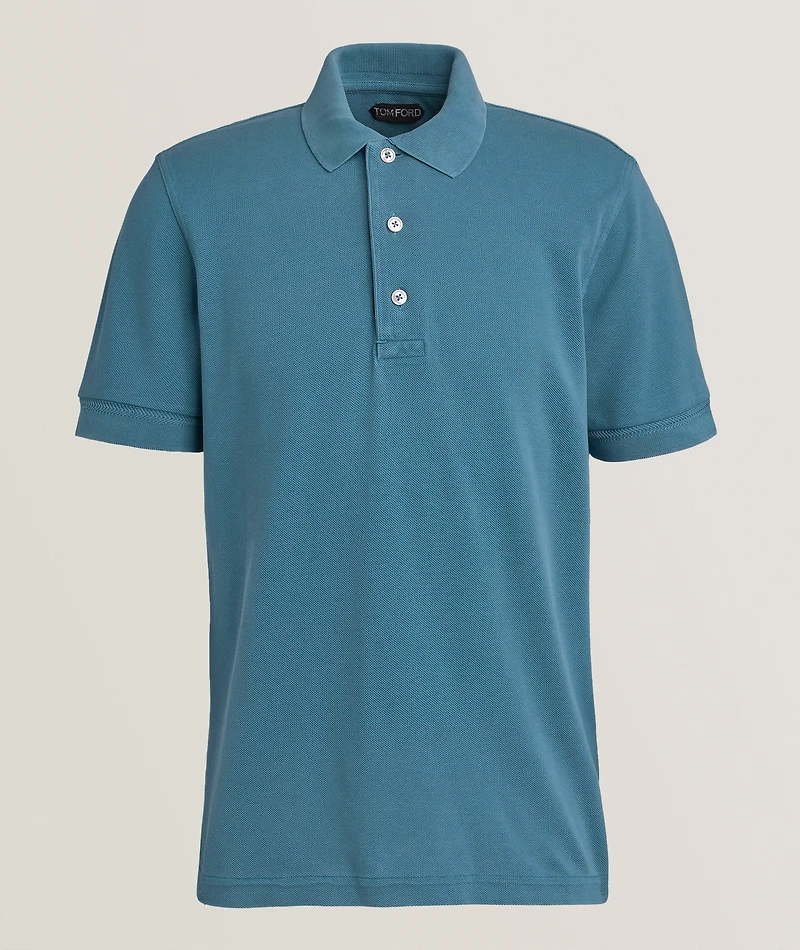 Lyocell-Cotton Piquet Polo
