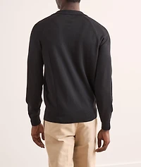 Wool-Silk Polo Sweater