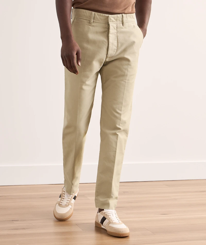 Brushed Cotton Satin Chinos