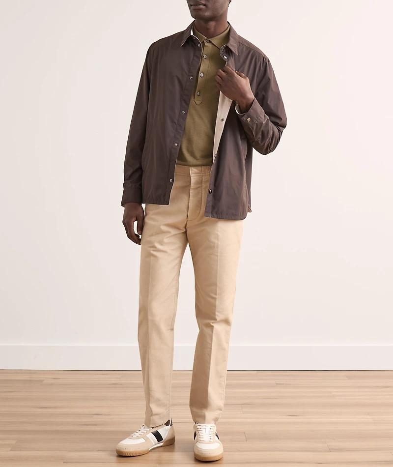 Silk-Viscose Knit Polo