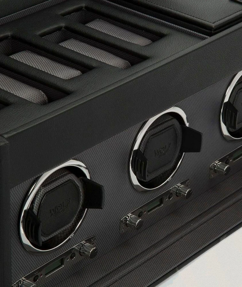 Triple Watch Winder with Storage