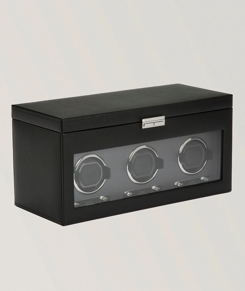 Triple Watch Winder with Storage