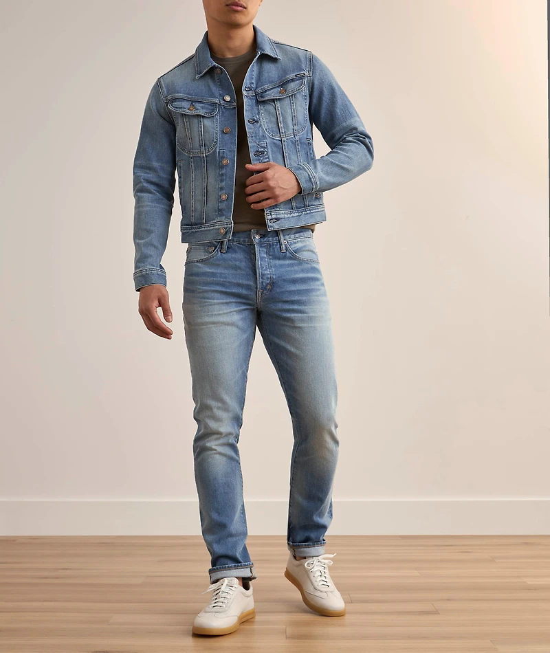 Selvedge Slim-Fit Faded Jeans