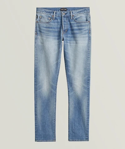 Selvedge Slim-Fit Faded Jeans