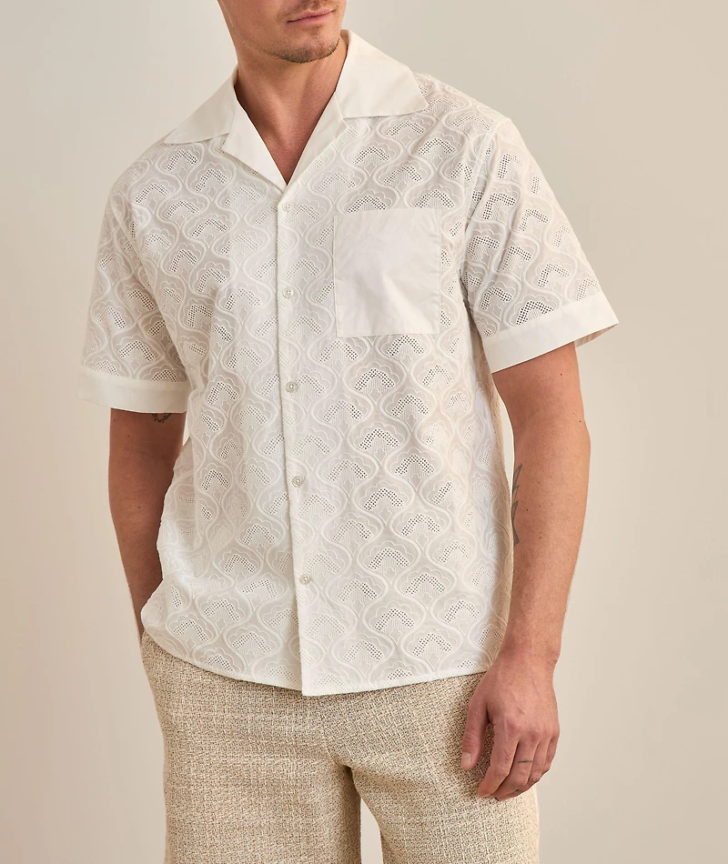 Cotton Eyelet Shirt