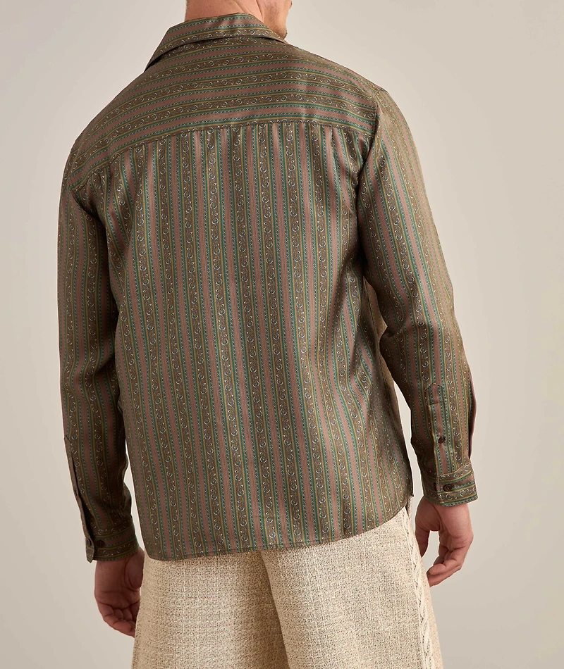 Rayures Fleuries Silk Shirt