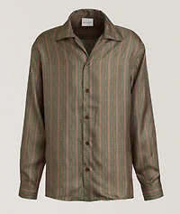 Rayures Fleuries Silk Shirt