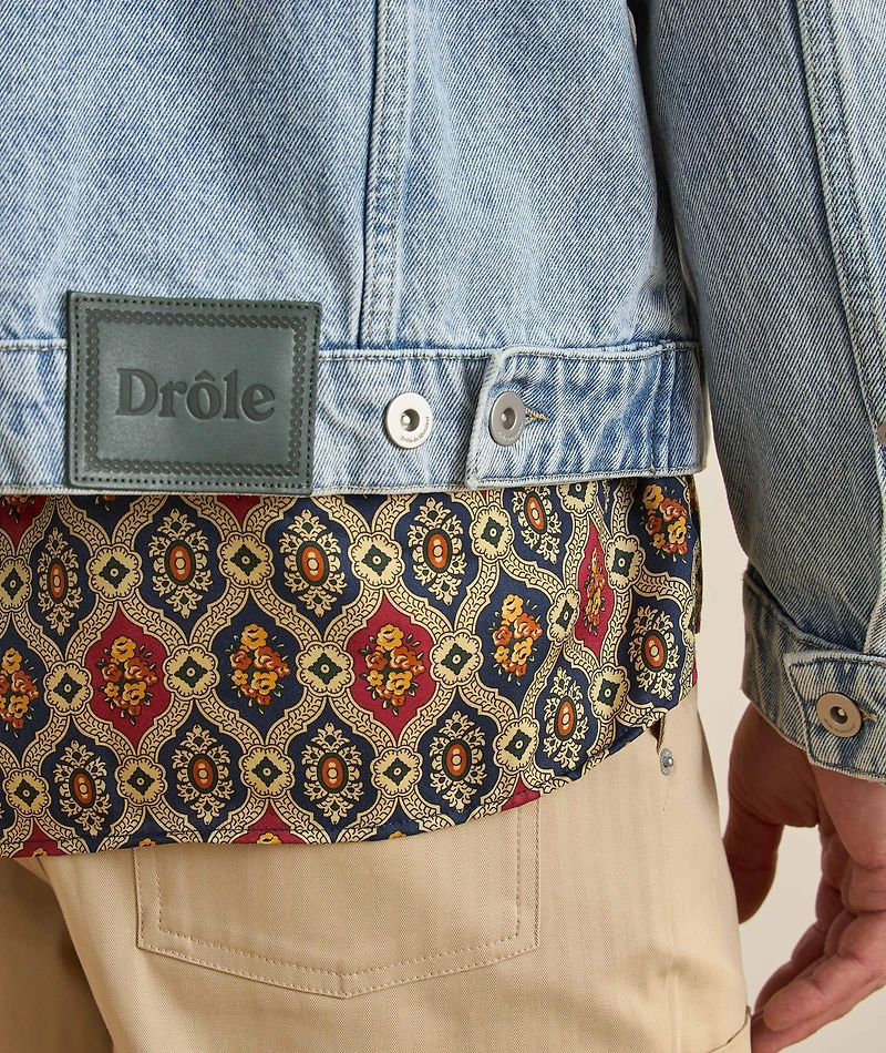 Corduroy Collar Denim Jacket