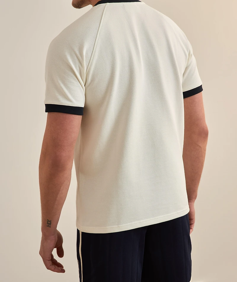 Embroidered Cup Logo Cotton Piqué T-Shirt