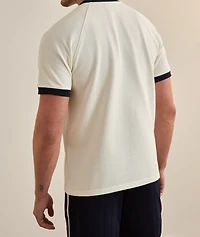 Embroidered Cup Logo Cotton Piqué T-Shirt