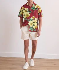 Floral Linen-Cotton Camp Shirt