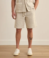 Lace-Trim Tweed Shorts