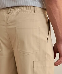 Cropped Cotton Twill Cargo Pants