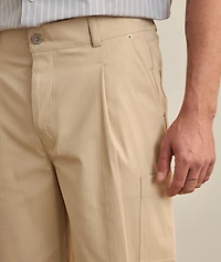 Cropped Cotton Twill Cargo Pants