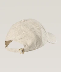 Embroidered Logo Linen-Cotton Baseball Cap