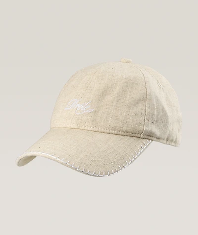 Embroidered Logo Linen-Cotton Baseball Cap