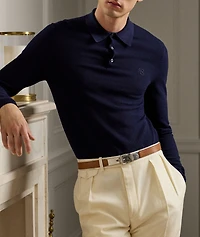 Silk-Cotton Knit Polo