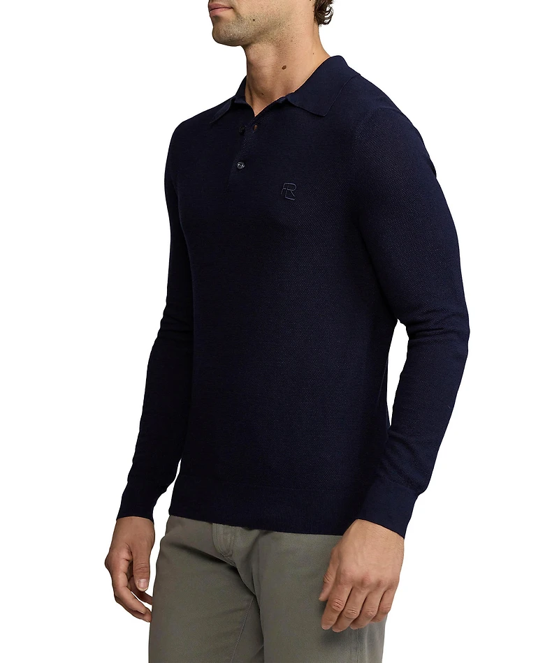 Silk-Cotton Knit Polo