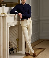 Silk-Cotton Knit Polo