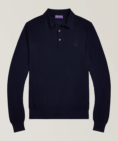 Silk-Cotton Knit Polo
