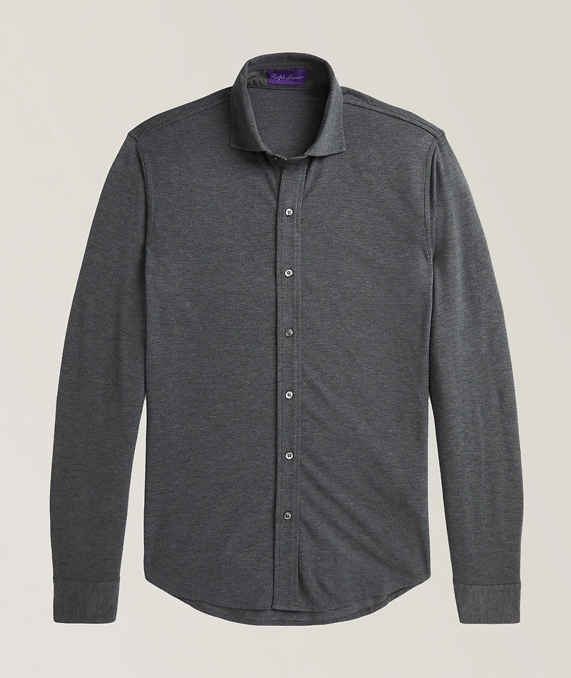 Mélange Cotton Piqué Shirt