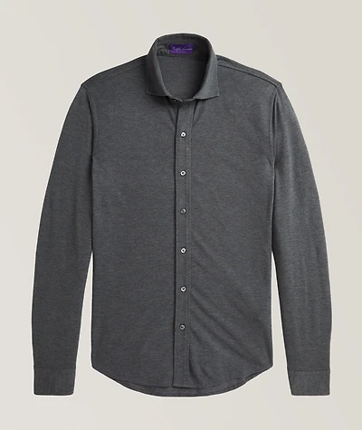 Mélange Cotton Piqué Shirt