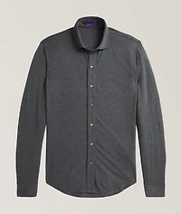 Mélange Cotton Piqué Shirt