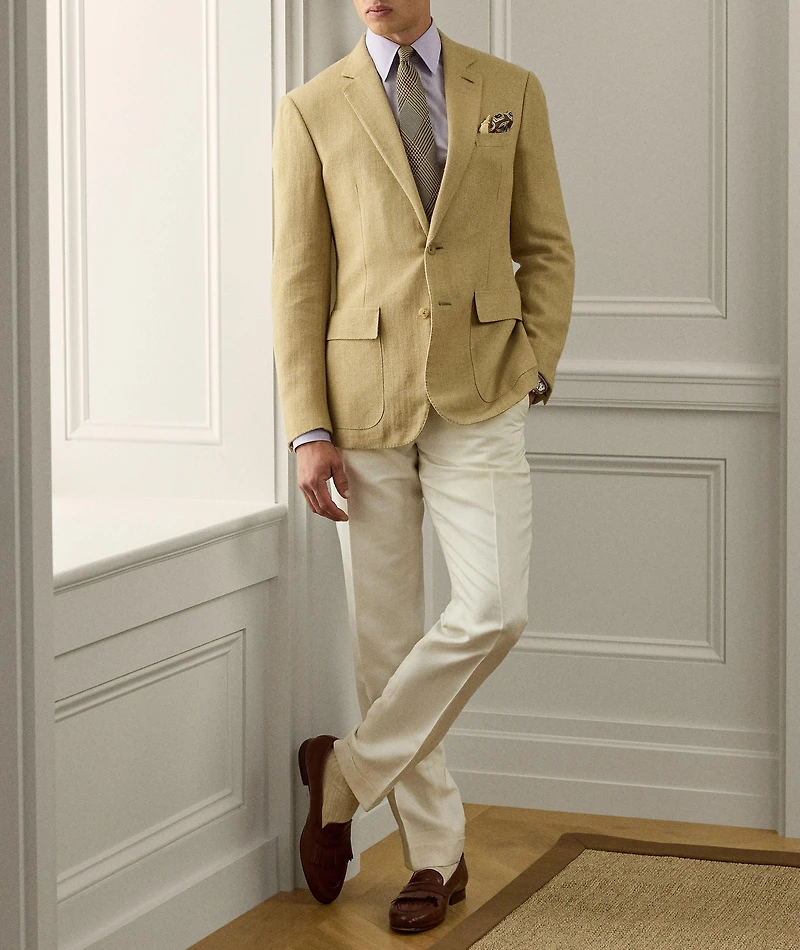 Silk-Linen Suit Pants