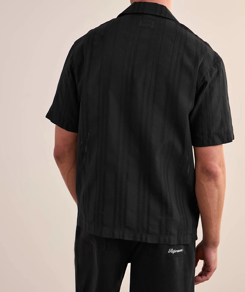 Embroidered Logo Camp Shirt