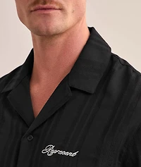 Embroidered Logo Camp Shirt