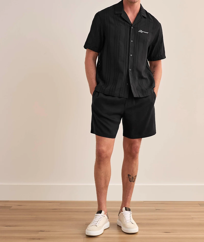 Embroidered Logo Camp Shirt