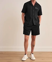 Embroidered Logo Camp Shirt
